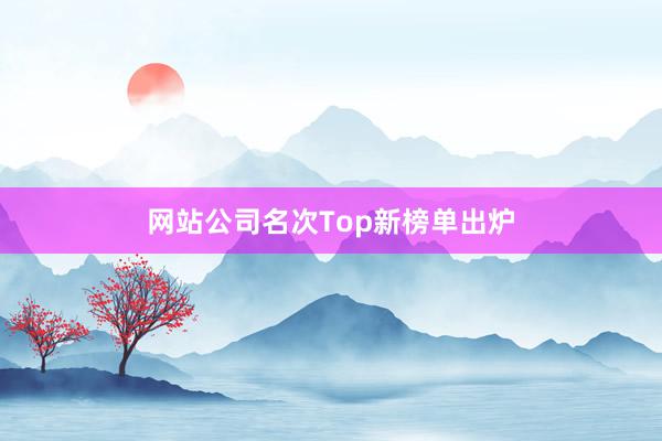 网站公司名次Top新榜单出炉